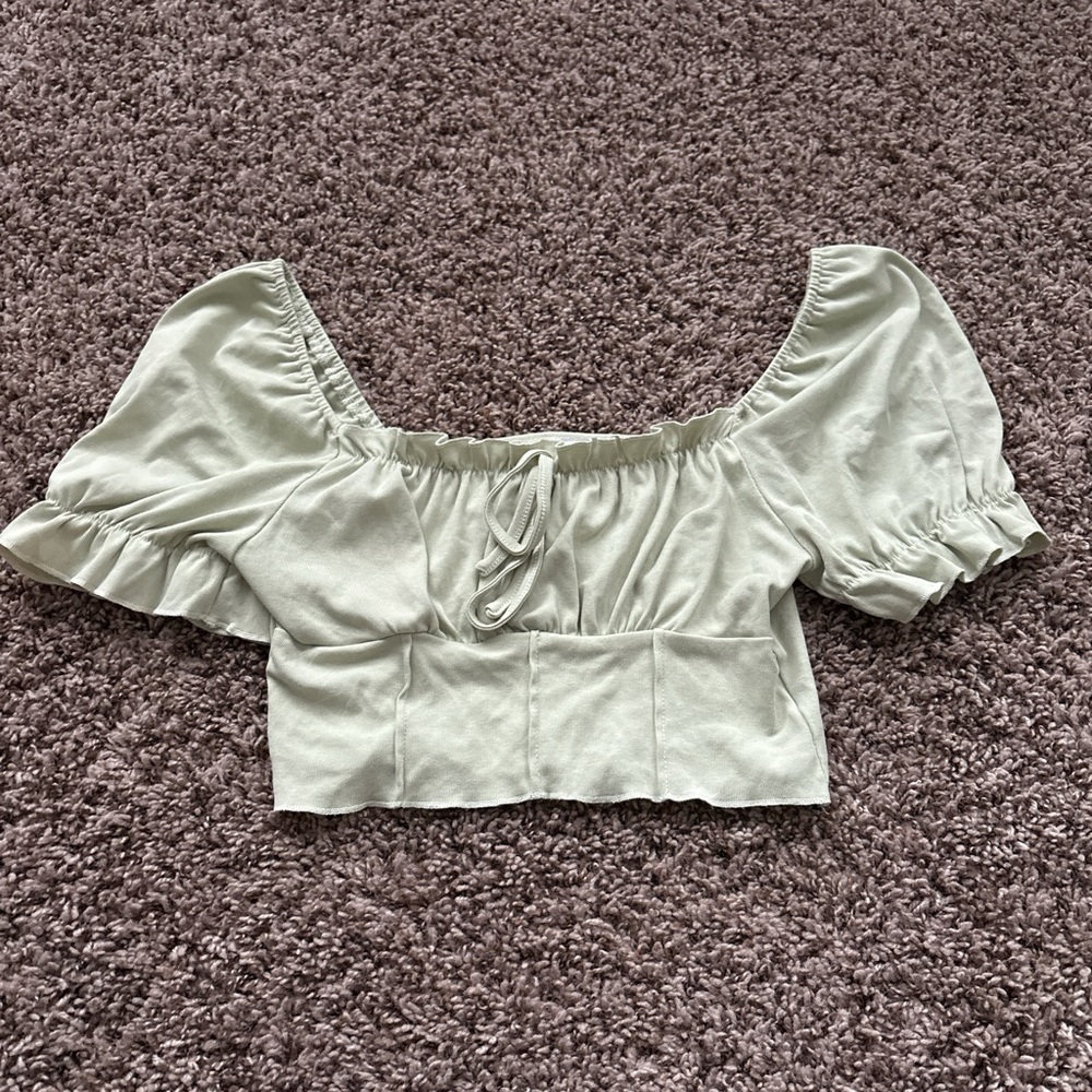 Green Princess Polly Crop Top